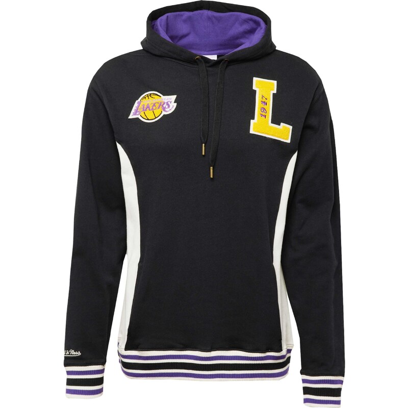 Mitchell & Ness Sweat-shirt 'NBA TEAM LAKERS' jaune / violet / noir / blanc