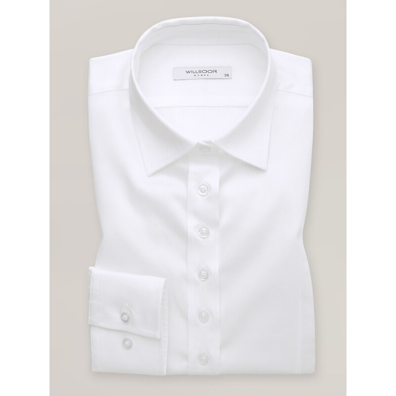Willsoor Chemise blanche à col classique pour femmes 16170