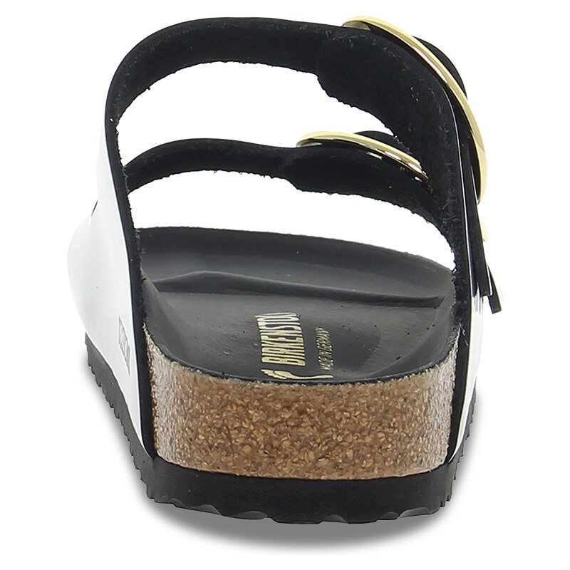 Sandales plates Birkenstock ARIZONA BIG BUCKLE en cuir noir