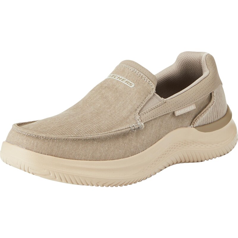 Skechers Homme Hasting À Enfiler, Toile Taupe, 45.5 EU