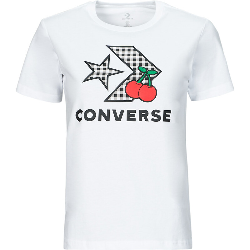 T-shirt Converse CHERRY STAR CHEVRON INFILL TEE WHITE