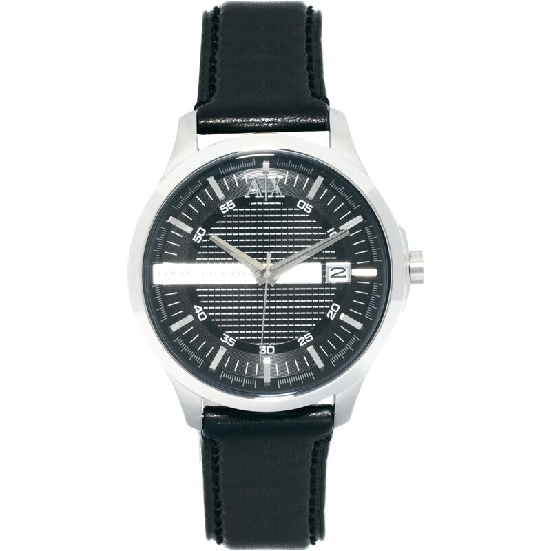 Armani Exchange - AX2101 - Montre bracelet en cuir - Noir - Noir