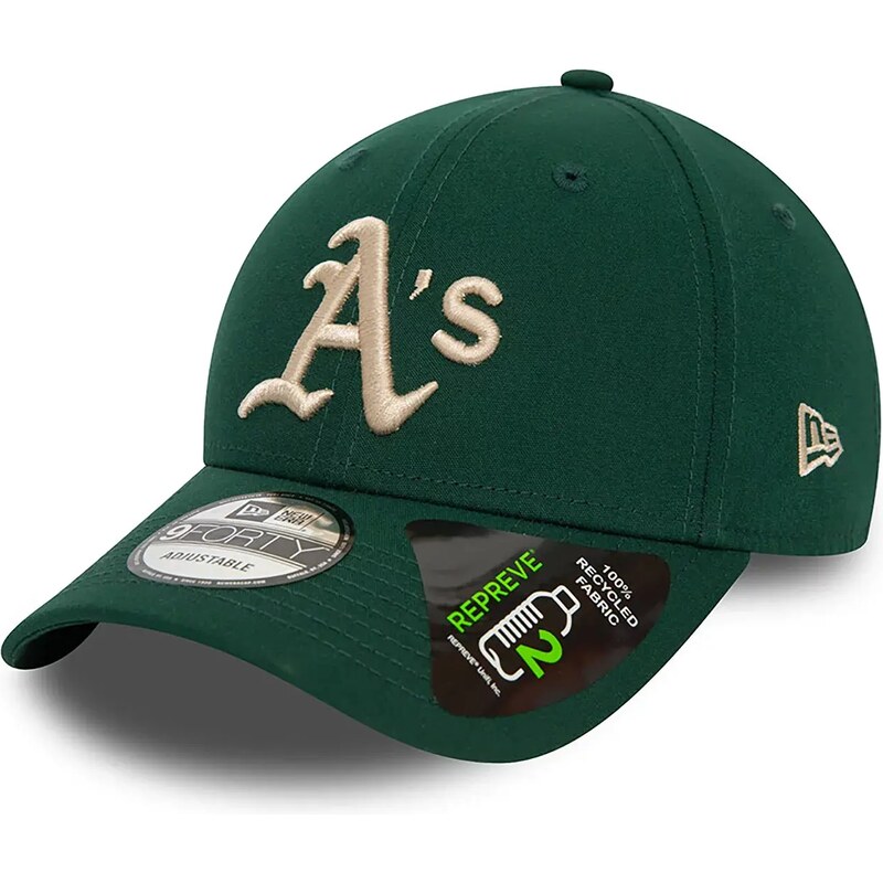 New Era Oakland Athletics MLB Repreve Green 9FORTY Adjustable Cap 60435238
