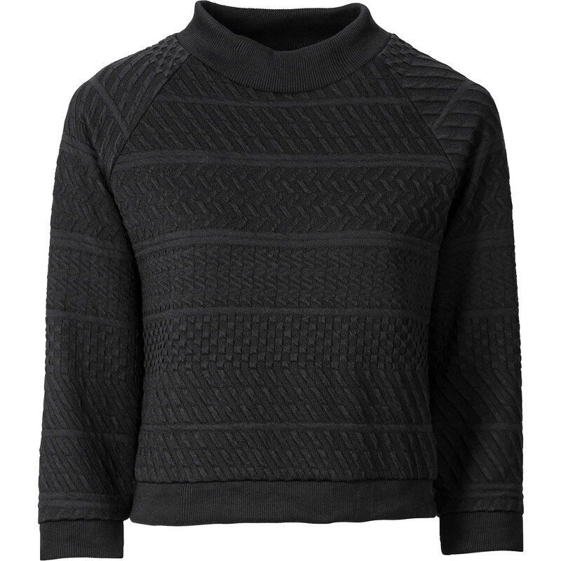 BODYFLIRT Top aspect tricot noir femme - bonprix