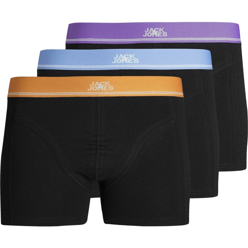 JACK & JONES Boxers 'Konga' bleu-gris / violet / orange clair / noir
