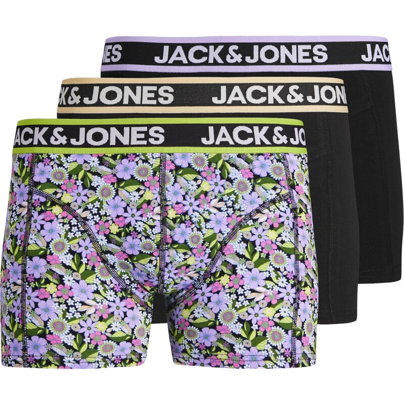 JACK & JONES Boxers 'FLAW' bleu clair / kaki / vert clair / noir