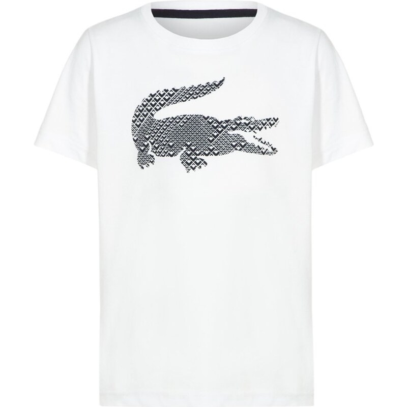Lacoste Tshirt imprimé blanc/marine