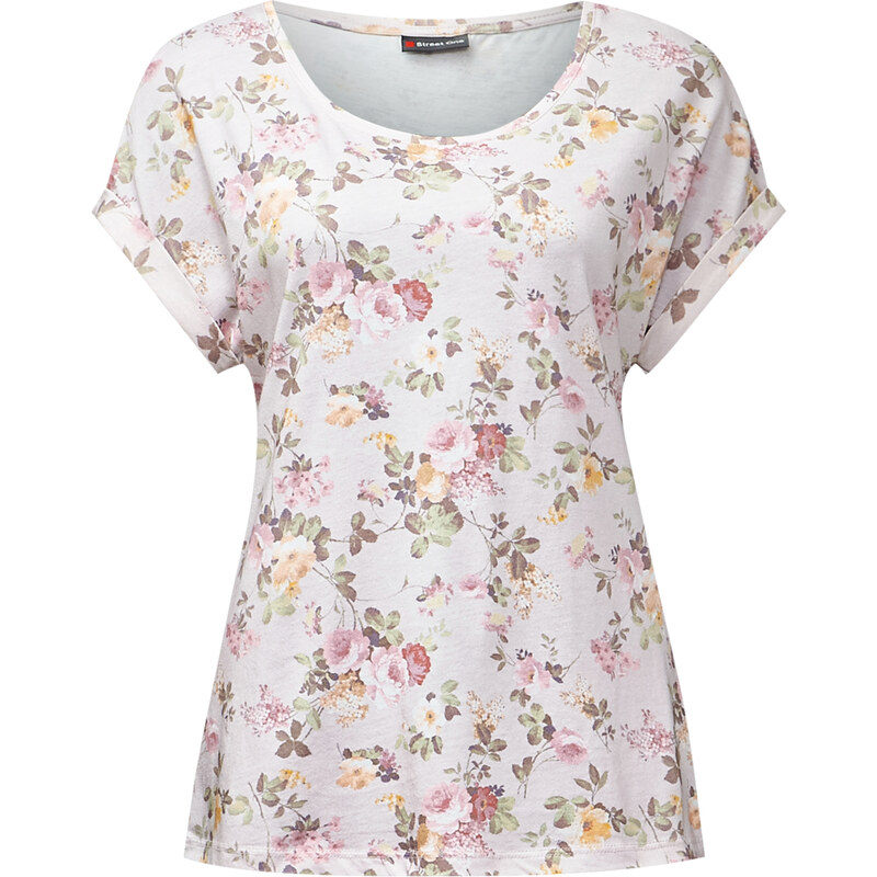 Street One - T-shirt floral Ireen - print dusty rose