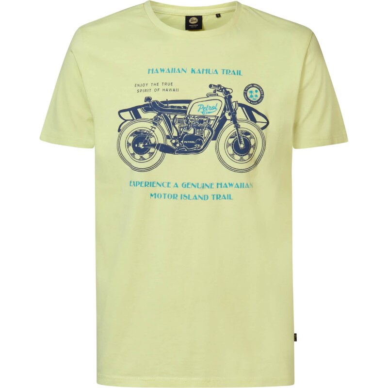 Petrol Industries T-Shirt azur / bleu foncé / citron vert
