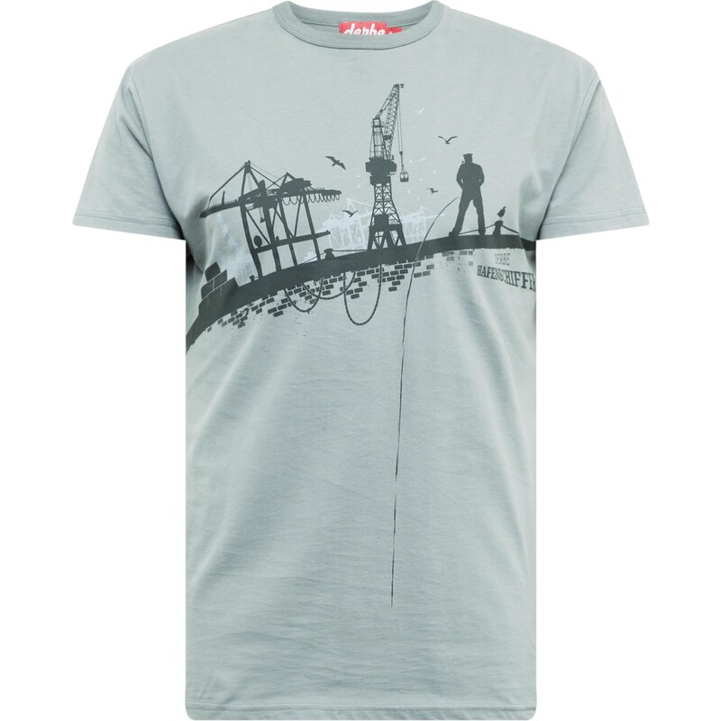 Derbe T-Shirt 'Hafenschiffer' bleu clair / graphite / pierre / blanc cassé