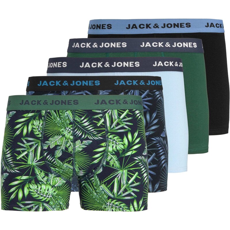 JACK & JONES Boxers 'MARC' marine / bleu marine / bleu clair / vert gazon