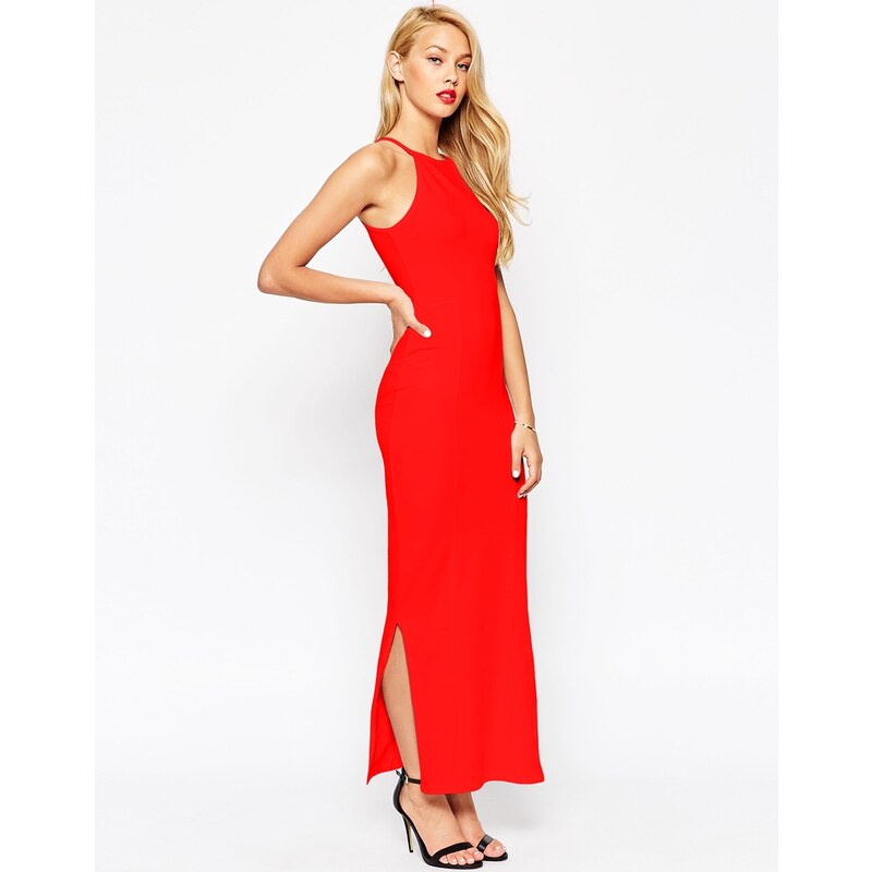 ASOS - Maxi robe style 90's avec encolure montante - Rouge 14,99 €