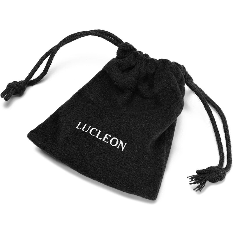 Lucleon Collier à maillons en acier noir 14 mm