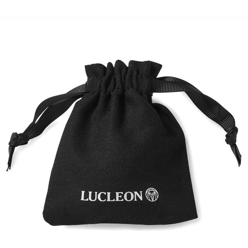 Lucleon Bracelet Naxos en cuir noir et pierres turquoise