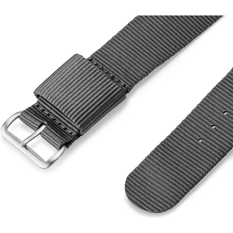 Fawler Ryka | Bracelet de montre en nylon gris foncé 20 mm