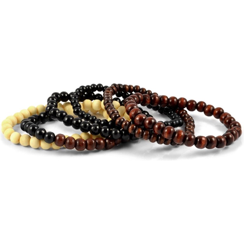 Collin Rowe Ensemble de bracelets de perles brunes