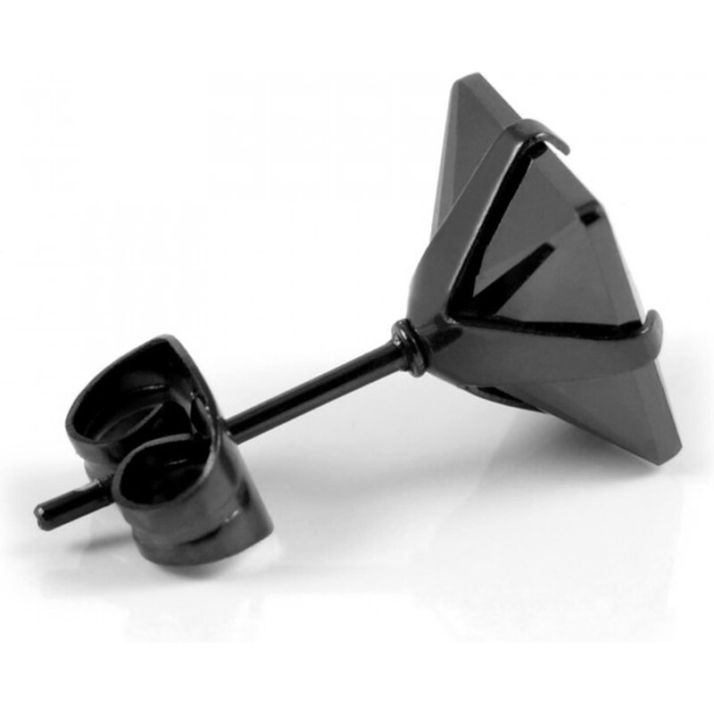 Lucleon Clou d'oreille 6 mm noir sur noir