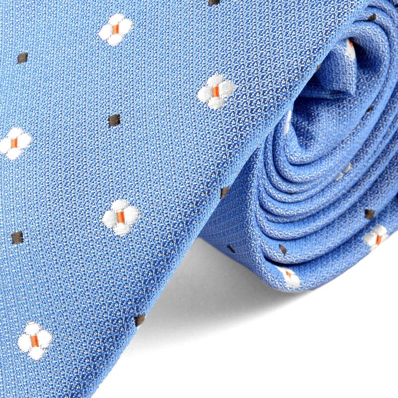 Tailor Toki Cravate bleue avec marguerites