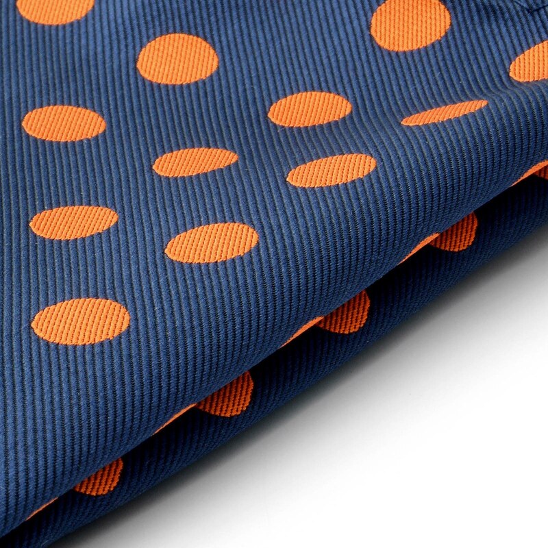Tailor Toki Pochette de costume en soie bleue à pois orange