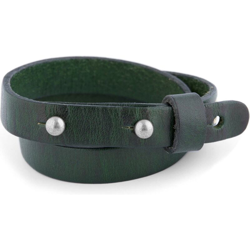 Salt & Hide Bracelet en cuir vert Jackson