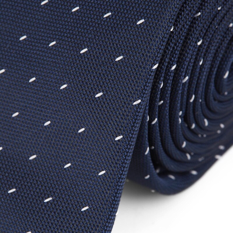 Tailor Toki Cravate bleue à petits pois blancs