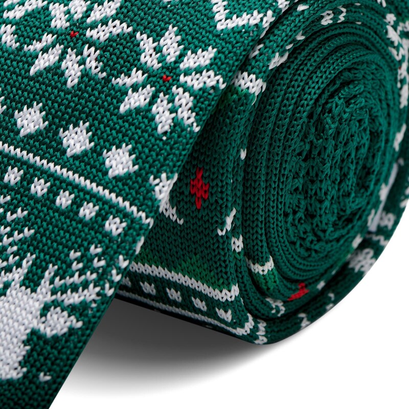 Trendhim Cravate en tricot verte à motif de Noël
