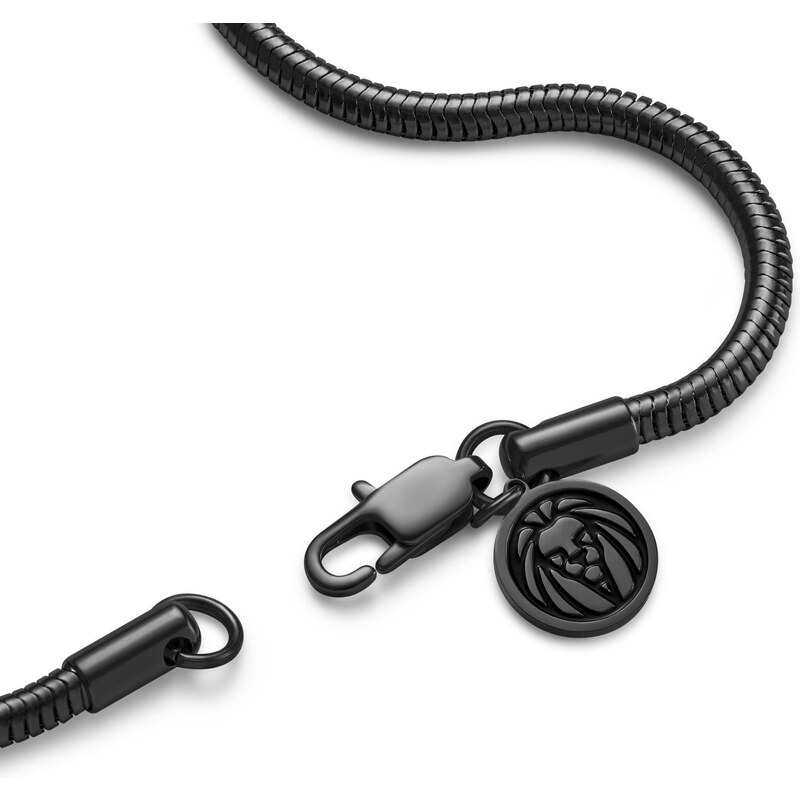 Lucleon Essentials | Bracelet à chaîne serpent gunmetal noir 3 mm