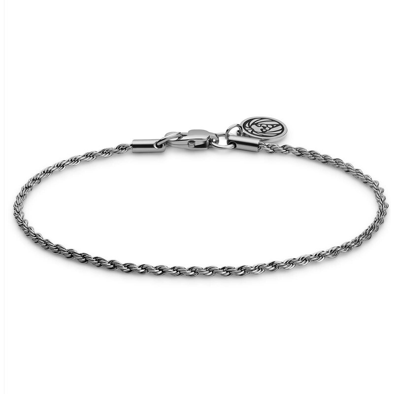 Lucleon Essentials | Bracelet torsadé argenté 2 mm