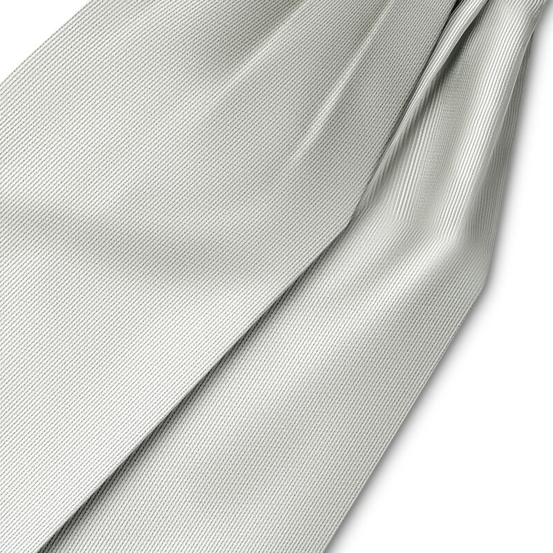 Trendhim Cravate Ascot en tissu gros-grain gris clair