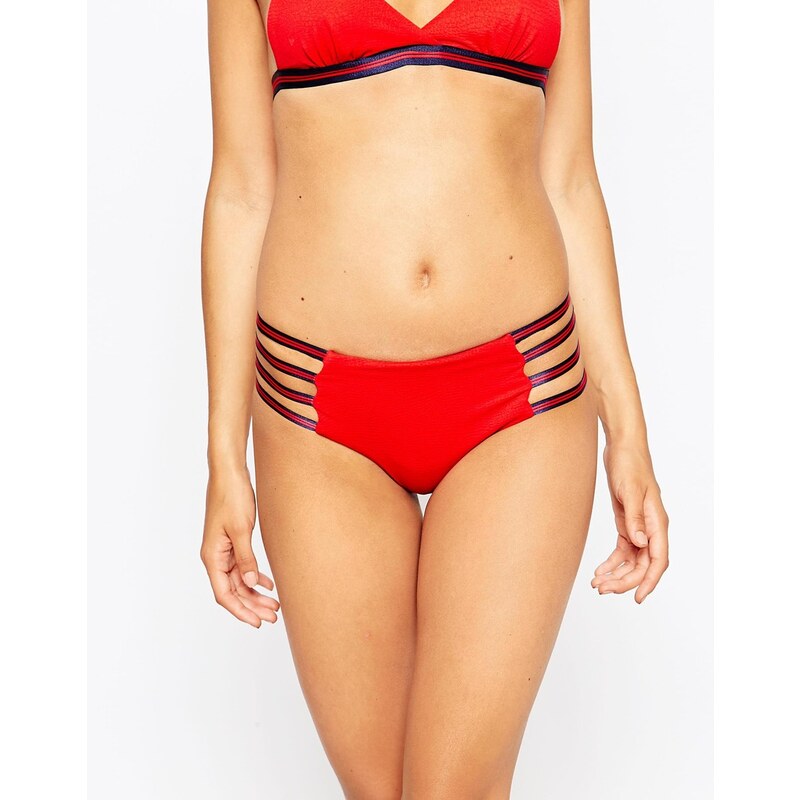 Blue Life - American Woman - Bas de bikini avec lanières - Rouge