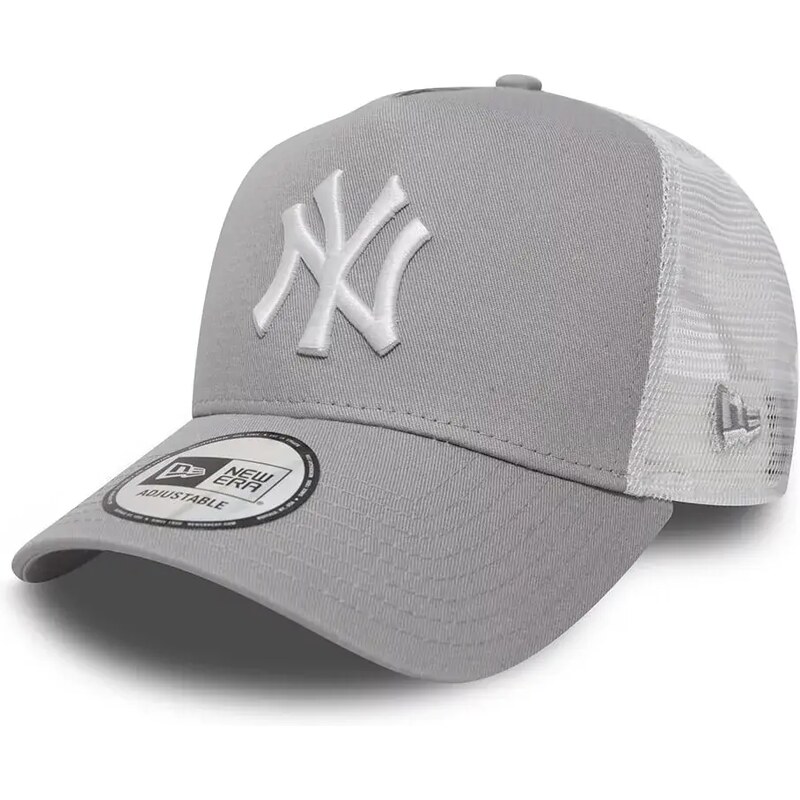 New Era New York Yankees Clean Grey A-Frame Trucker Cap 11588490