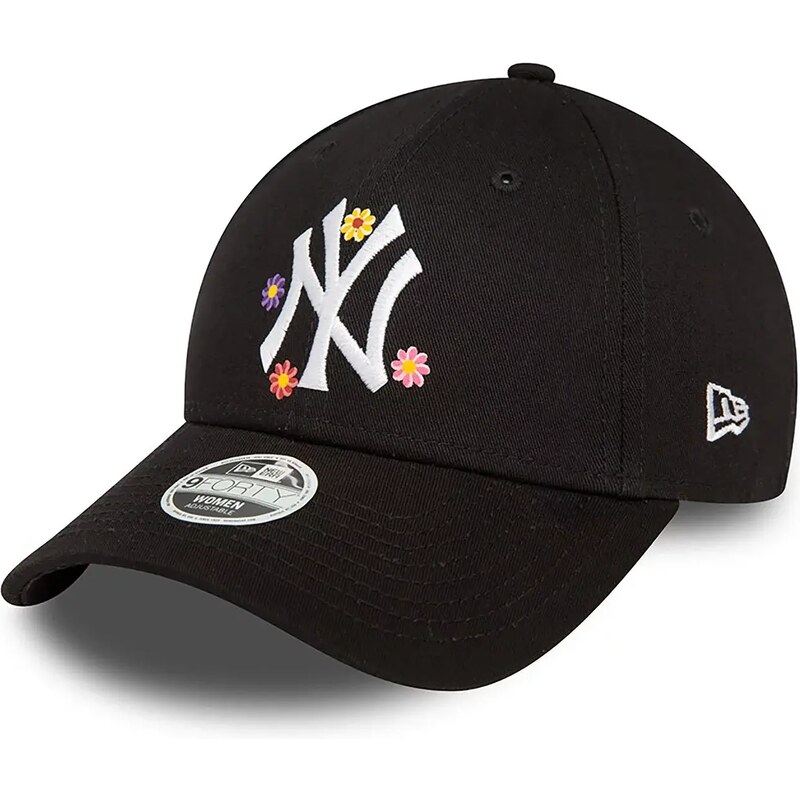 New Era New York Yankees Womens Flower Black 9FORTY Adjustable Cap 60435014