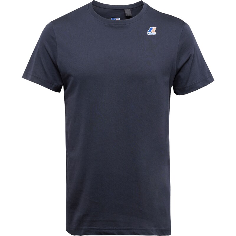 K-Way T-Shirt 'LE VRAI EDOUARD' bleu foncé / marron / blanc