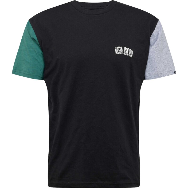 VANS T-Shirt gris chiné / émeraude / noir / blanc