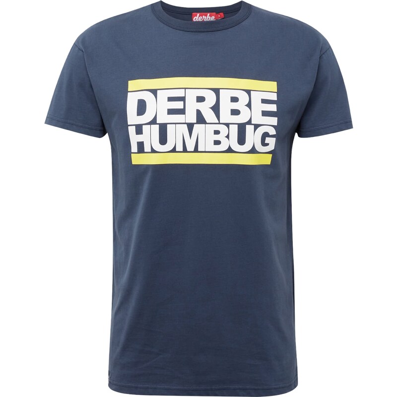 Derbe T-Shirt 'Humbug' bleu marine / jaune clair / blanc