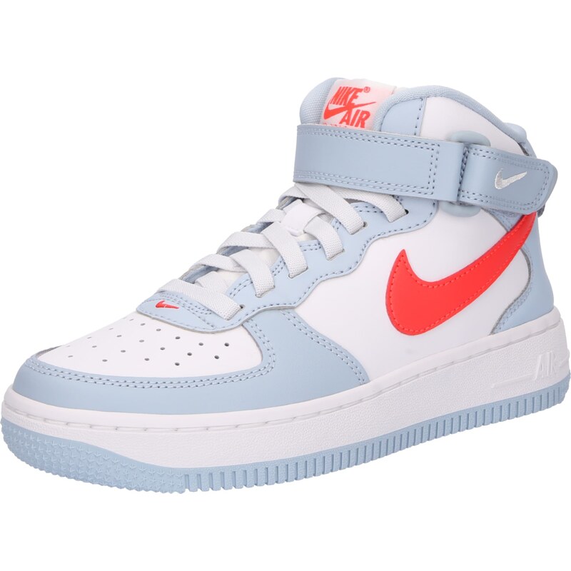 Nike Sportswear Baskets 'Air Force 1 Mid EasyOn' bleu pastel / rouge feu / blanc