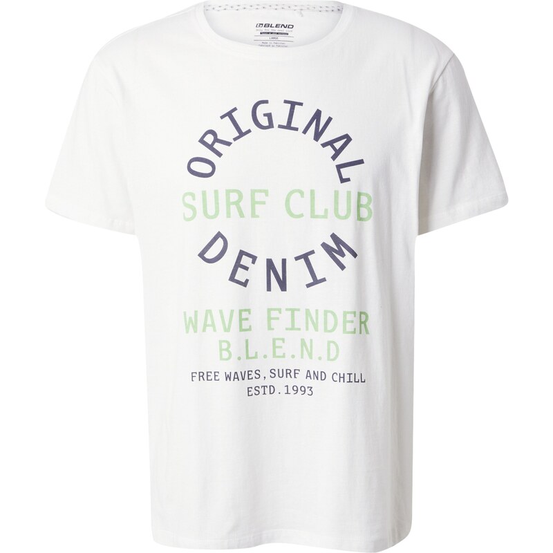 BLEND T-Shirt marine / vert / blanc