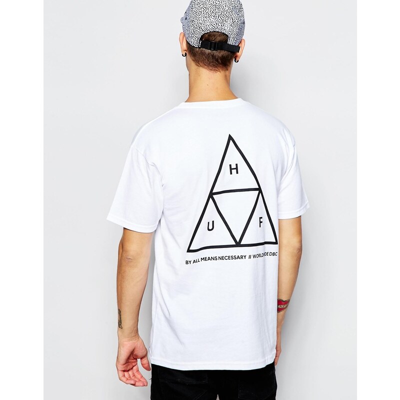 HUF - T-shirt à motif triple triangle - Blanc