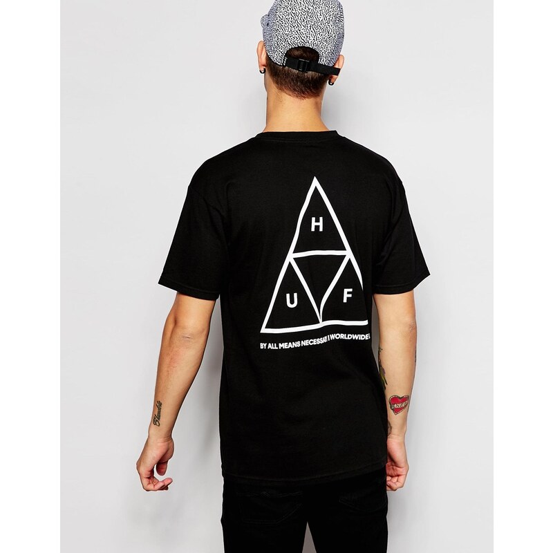 HUF - T-shirt à motif triple triangle - Noir
