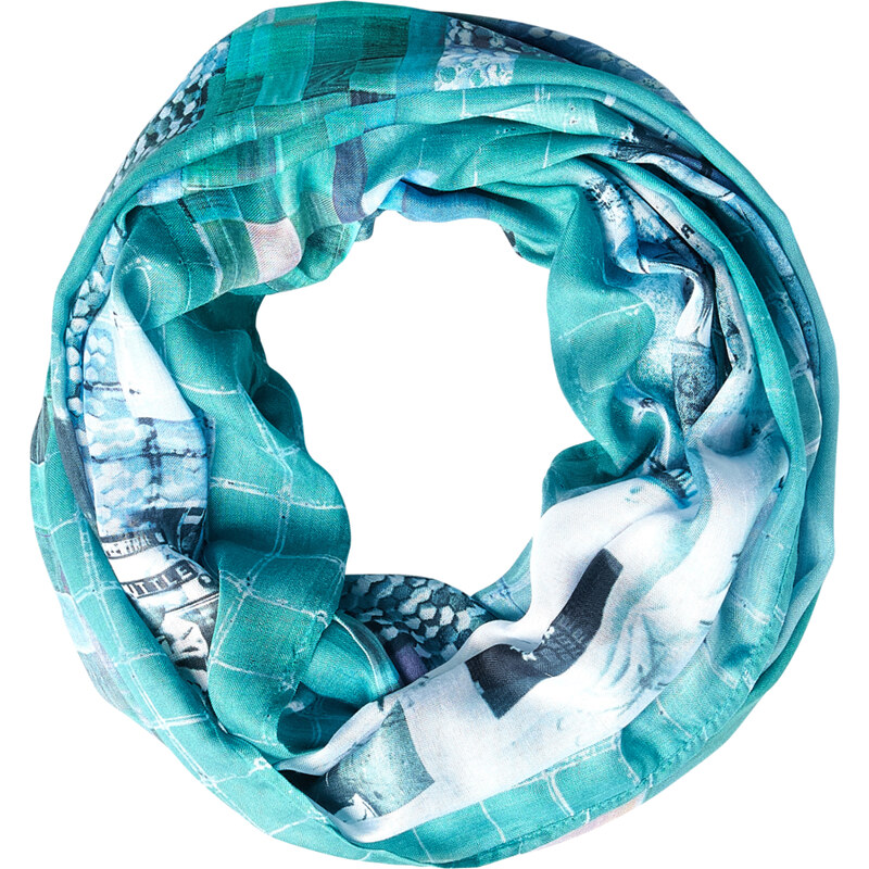 Cecil - Large foulard-tube imprimé - cool water