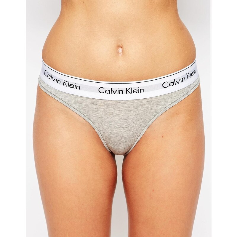 Calvin Klein - Modern Cotton - String en coton - Gris
