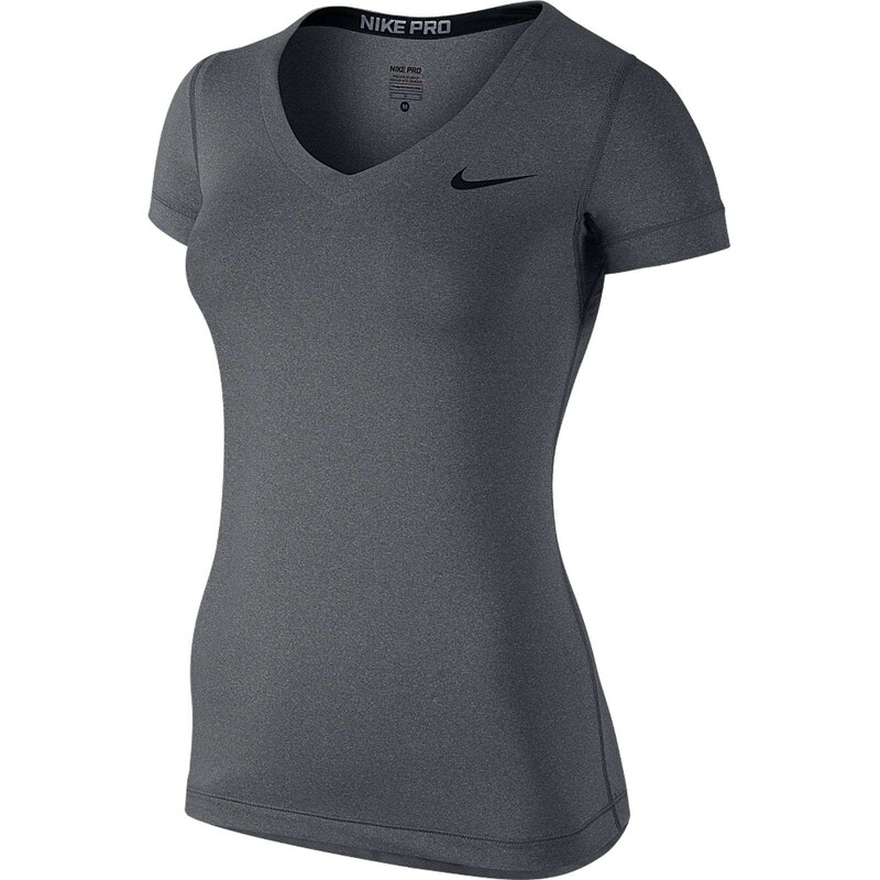 Nike NIKE PRO SS V-NECK - T-shirt - gris