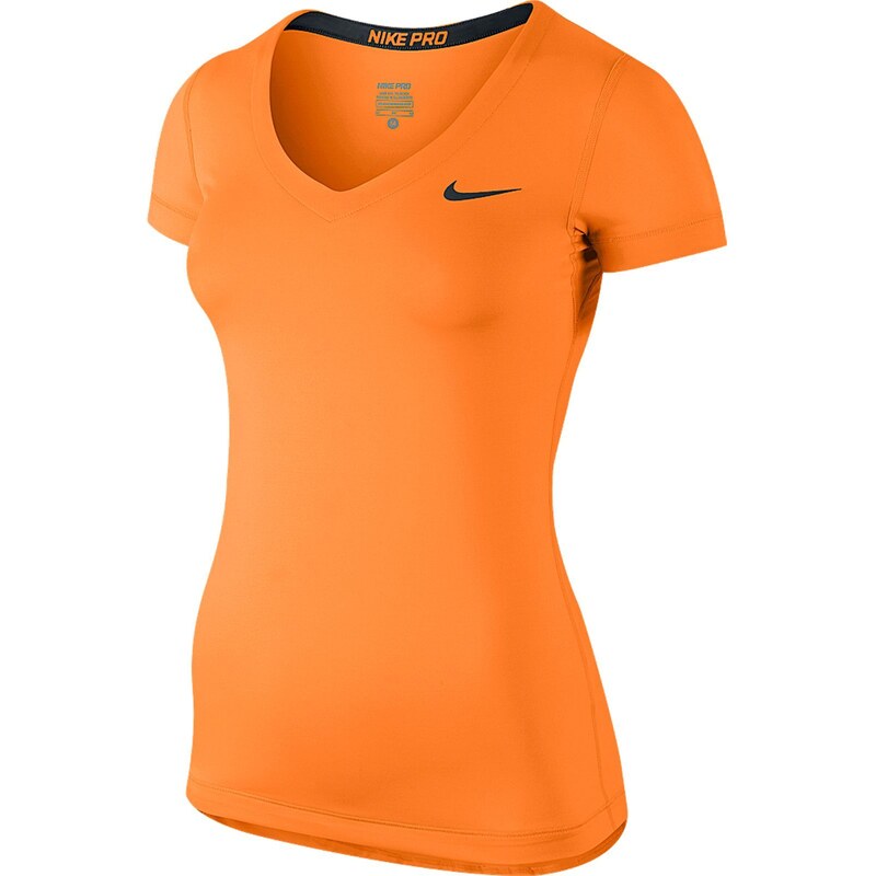 Nike NIKE PRO SS V-NECK - T-shirt - orange