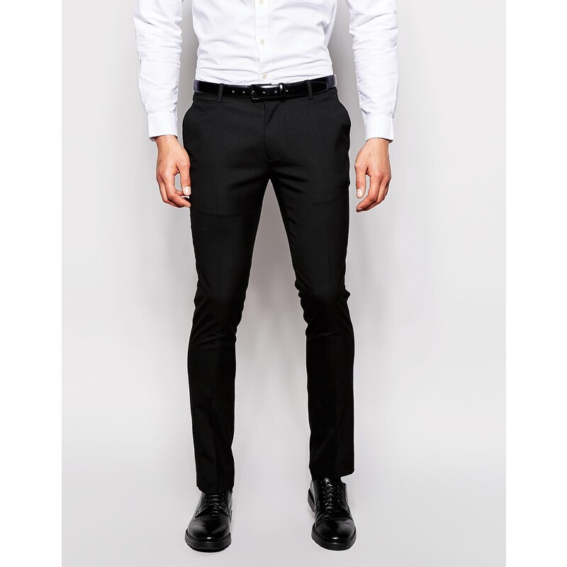 ASOS - Pantalon habillé super skinny - Noir - Noir