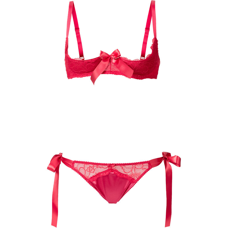 Redresse-poitrine + string (Ens. 2 pces.), Bon. B rouge lingerie - bonprix