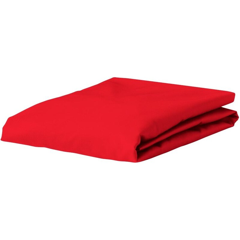 Drap housse uni satin coton de Essenza - 80 x 200 cm - rouge