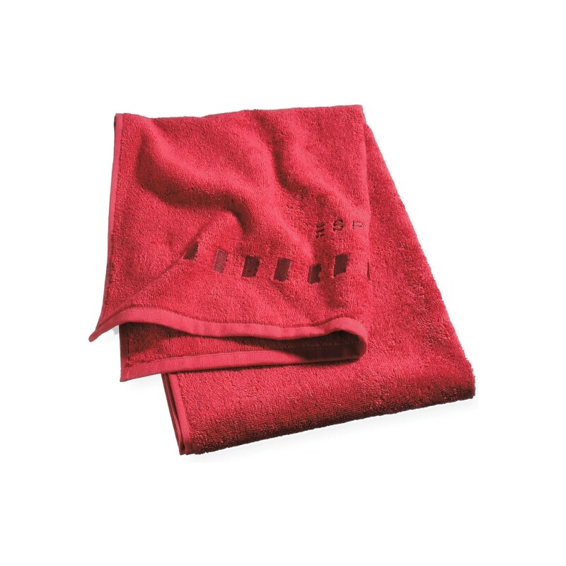 Lot 2 serviettes invité 30x50 cm uni rouge - Collection Esprit