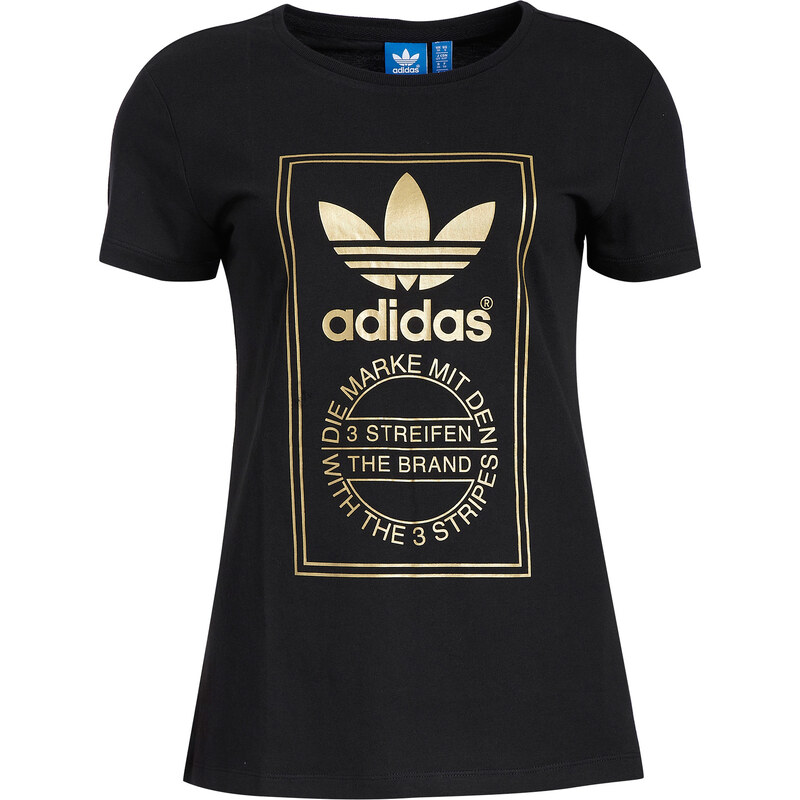 Adidas T-Shirt Gold Essentials Logo F / NOIR