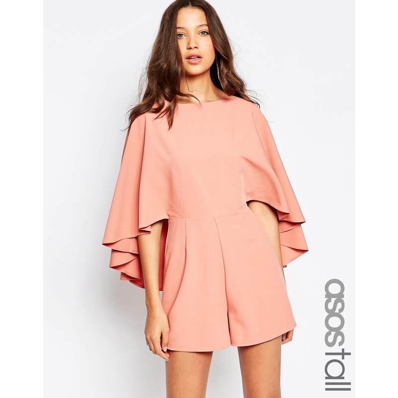 ASOS TALL - Combishort à manches style cape - Vieux rose 36,99 €