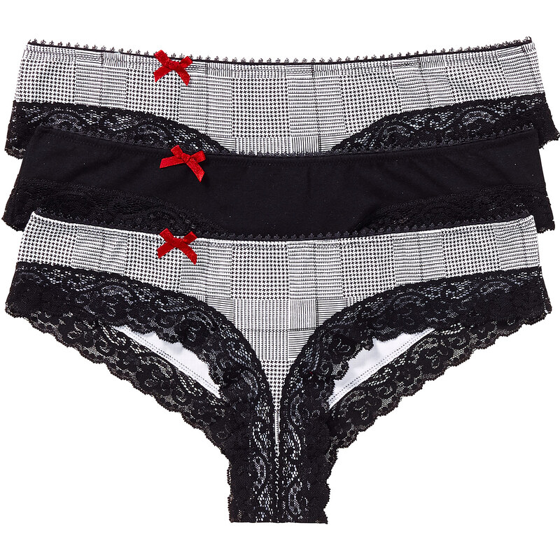 bpc bonprix collection Lot de 3 slips brésiliens noir lingerie - bonprix